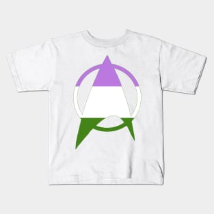 Genderqueer Starfleet Pride Kids T-Shirt